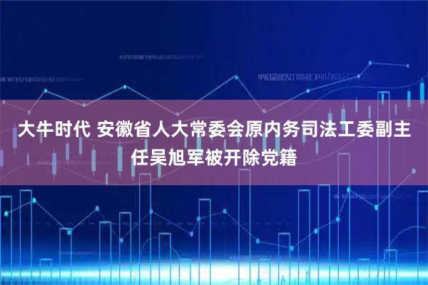 大牛时代 安徽省人大常委会原内务司法工委副主任吴旭军被开除党籍